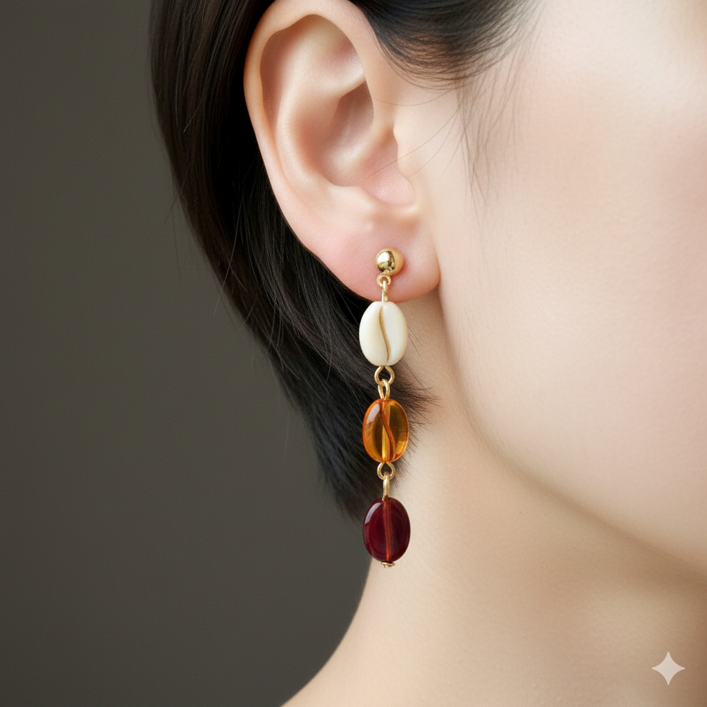 Coffee Beans & Pretzel Earrings