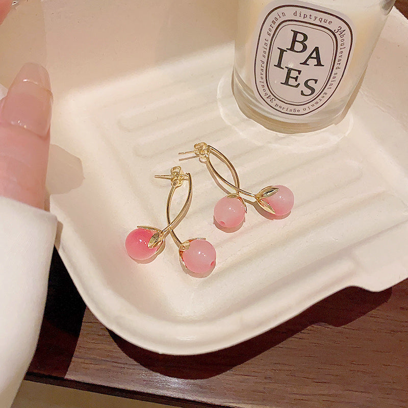 Pink Cherry Earrings