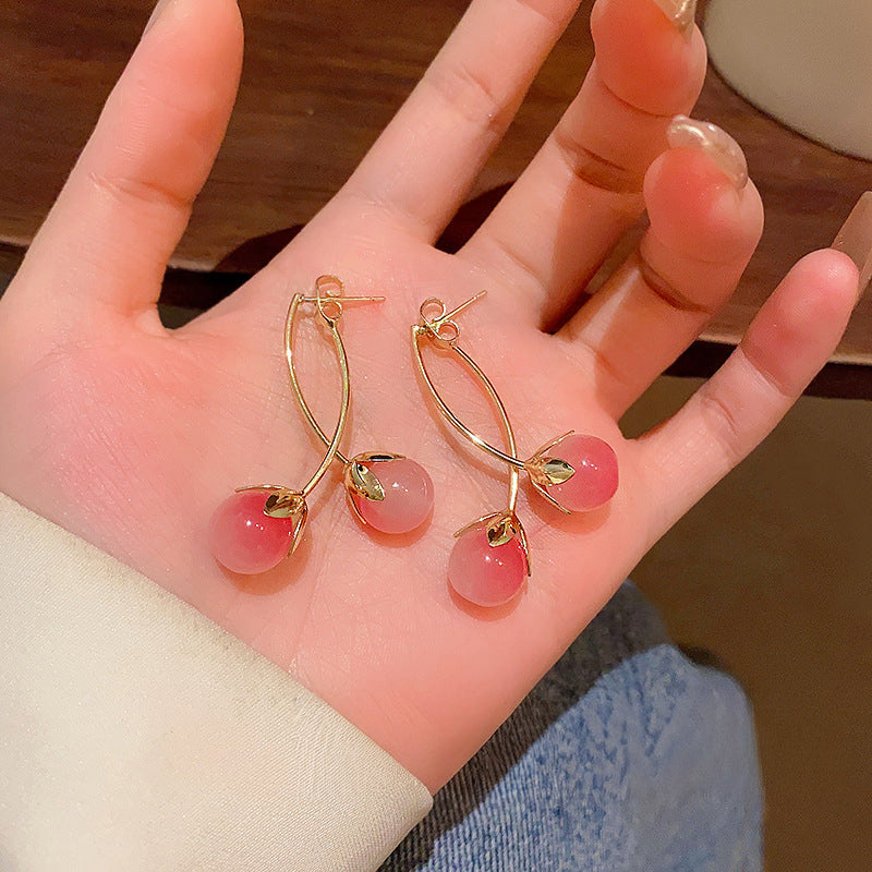 Pink Cherry Earrings