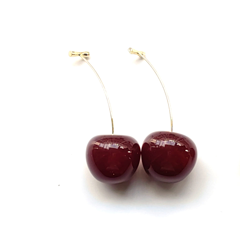 Cherry Earrings - Matte Dark