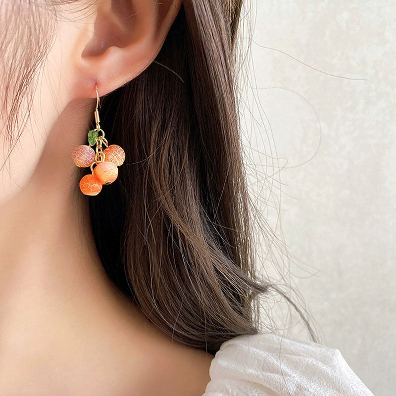 Orange Twine Earrings