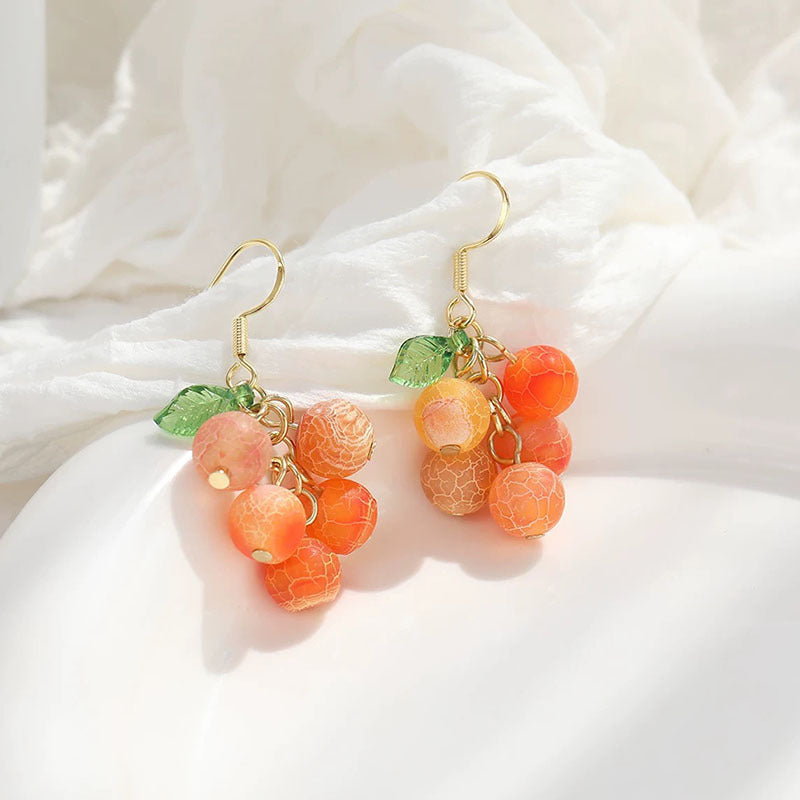 Orange Twine Earrings