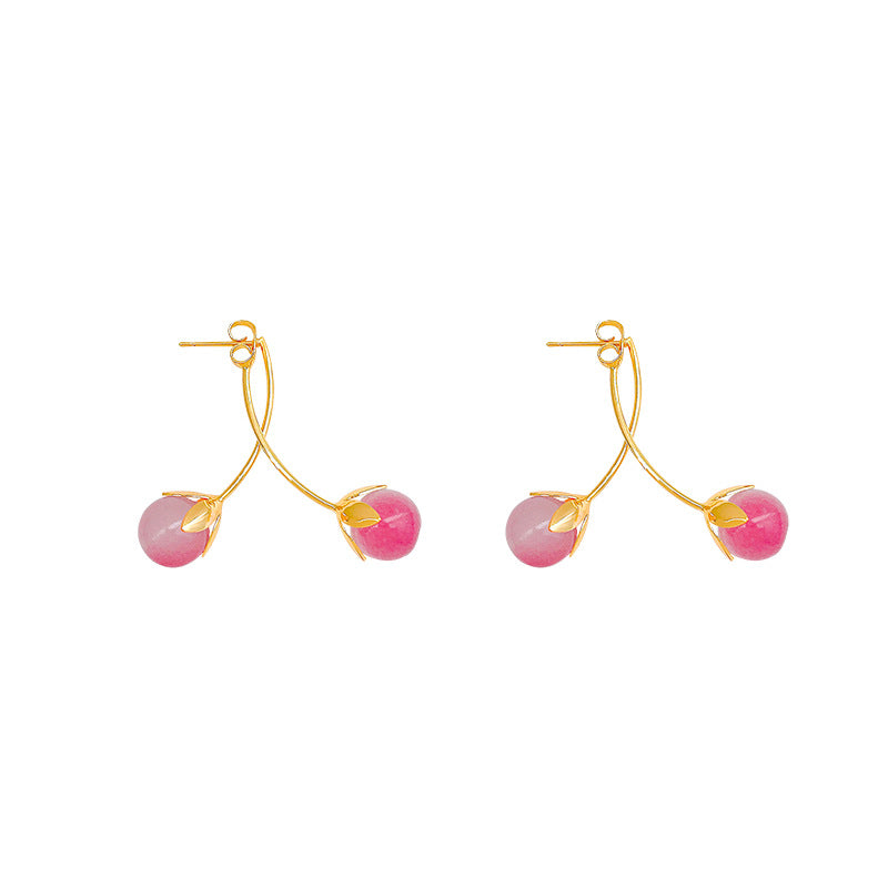 Pink Cherry Earrings