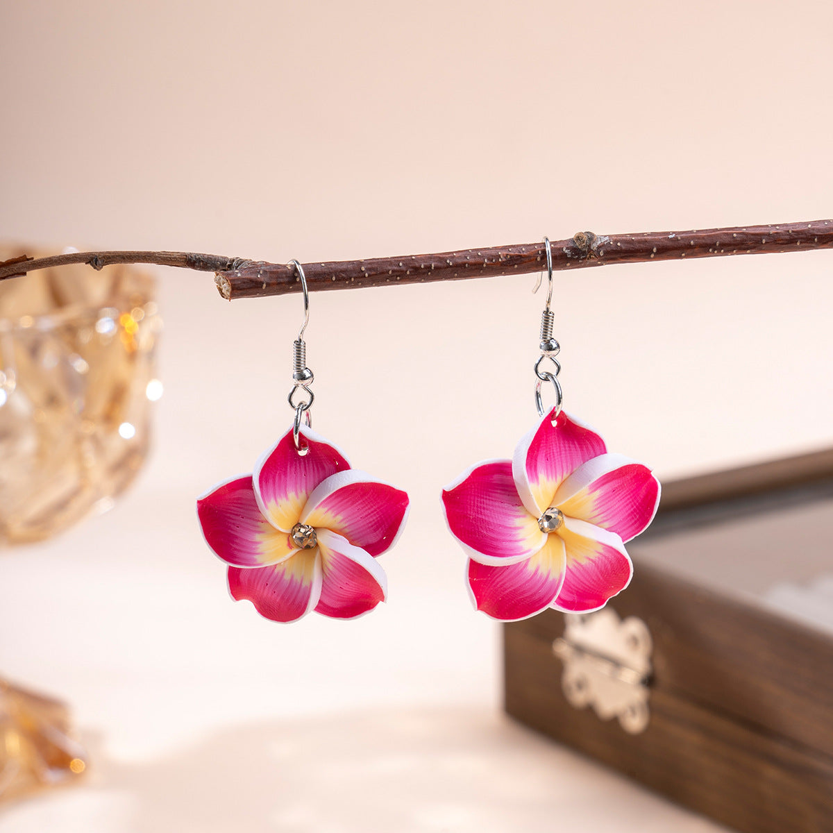 Plumeria Flower Earrings