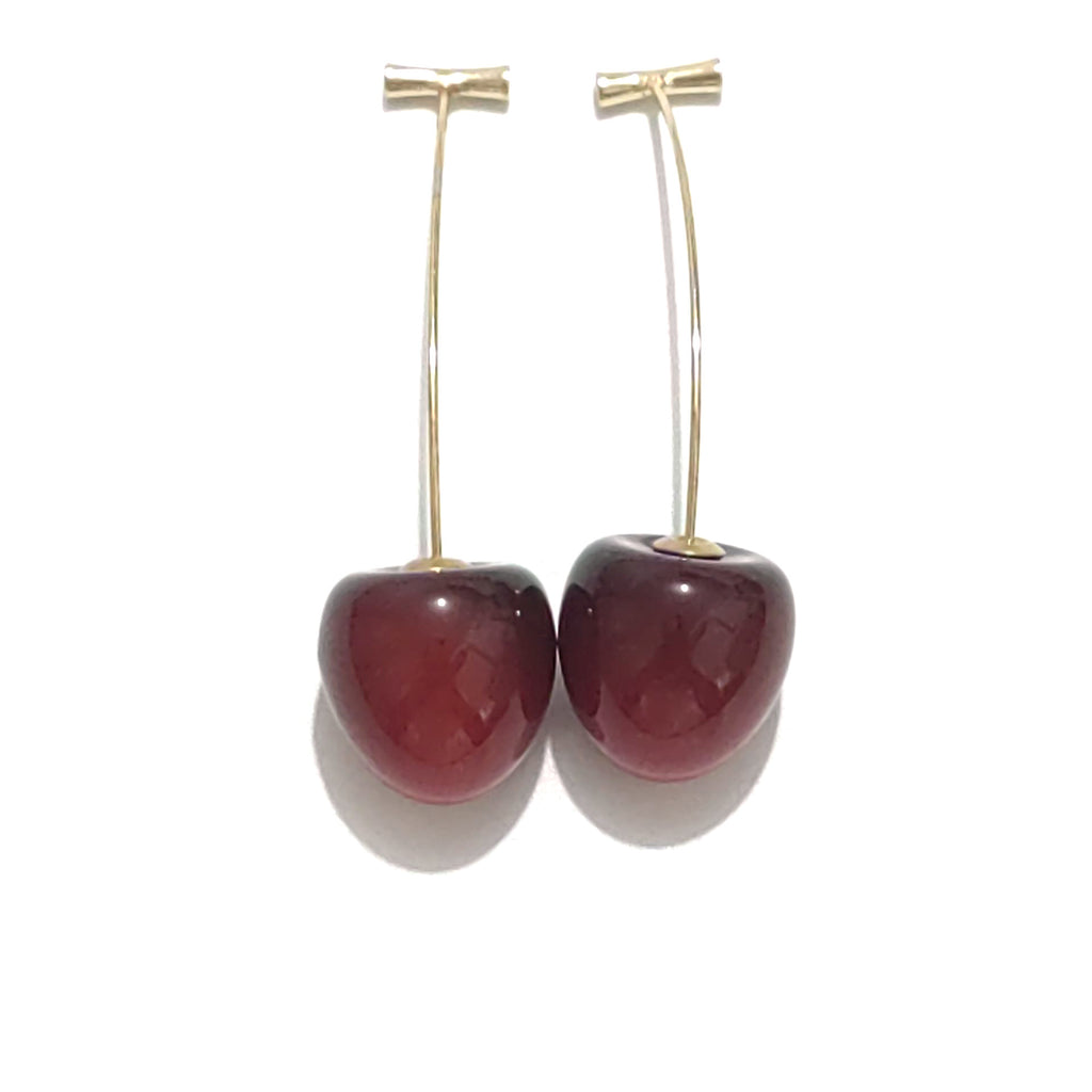 Cherry Earrings - Matte Dark