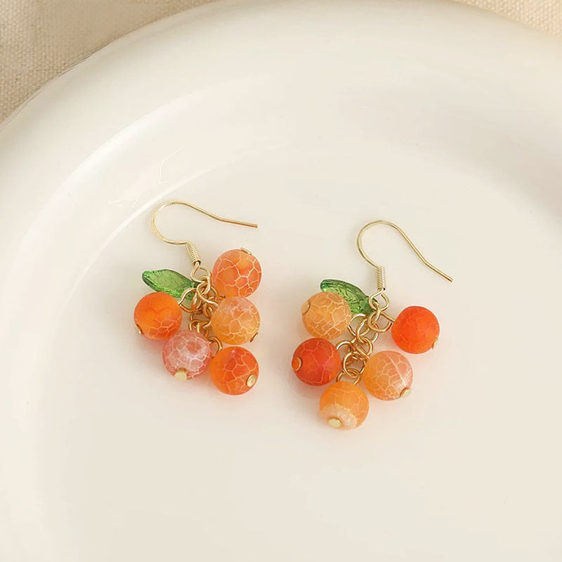 Orange Twine Earrings