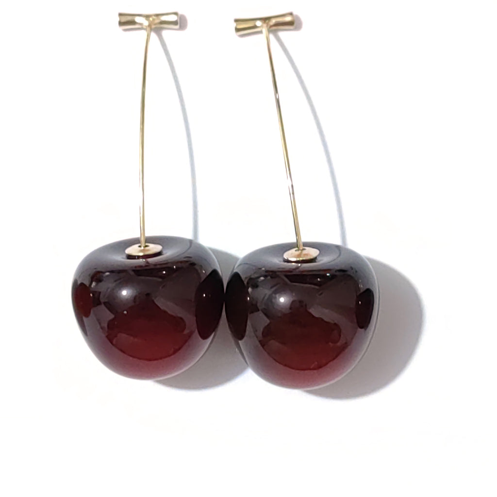 Cherry Earrings - Matte Dark